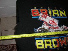 No Tags XXL ? 26″ XXLARGE 2 Sided T-Shirt Brian Brown Casey’s #21 Sprint Car