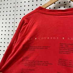 Vintage Black Heritage Legendary Hero’s Shirt Mens 3XL Red Ali Malcom X King