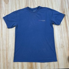 Vans Resort T Shirt Men S Blue Graphic Logo Surf Skate Short Sleeve Lightweight