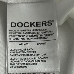 Dockers Organic Cotton Slim Fit T-Shirt White Graphic Tee 1986 Size XXL NWT