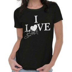 Love Black Style Trendy Classic Fashion Gift Womens Top Junior Graphic Tee