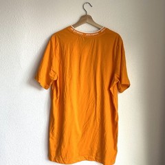 Nike Tee ‘Just Do It’ Knit Collar Short Sleeve Crewneck Bright Orange Men’s XL