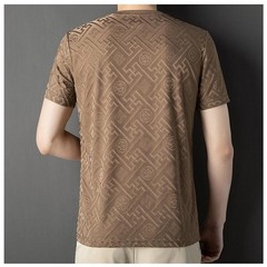 Men’s Breathable Ice Silk T-shirt Lightweight Summer Casual Designer Tee New