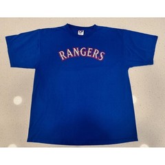 Majestic T-Shirt Mens 2X Blue Excellent Alfonso Soriano Texas Rangers MLB 12