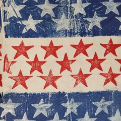 Vintage 80s American Flag Stars AOP Shirt Large 22×27 Crop