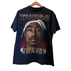 Vintage Tupac Shakur Rap T Shirt Against All Odds Size XL REPRINT