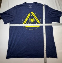 Majestic Men’s Graphic T-Shirt Indiana Pacers Basketball Size XXL Blue