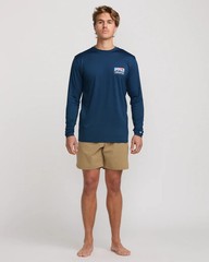 Billabong Runner Loose Fit Long Sleeve Surf Tee Navy sz Extra Large NWT