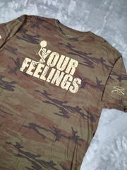 Grunt Style Shirt Mens 3XL Green Camo Short Sleeve Your Feelings Graphic Funny