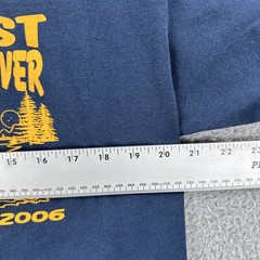Vtg Fruit Of the Loom Mens Large Blue T Shirt 2006 Beast Feast Beaver On A Bun