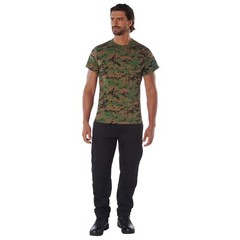 Rothco Mens Woodland Digital Camo Short Sleeve T-Shirt
