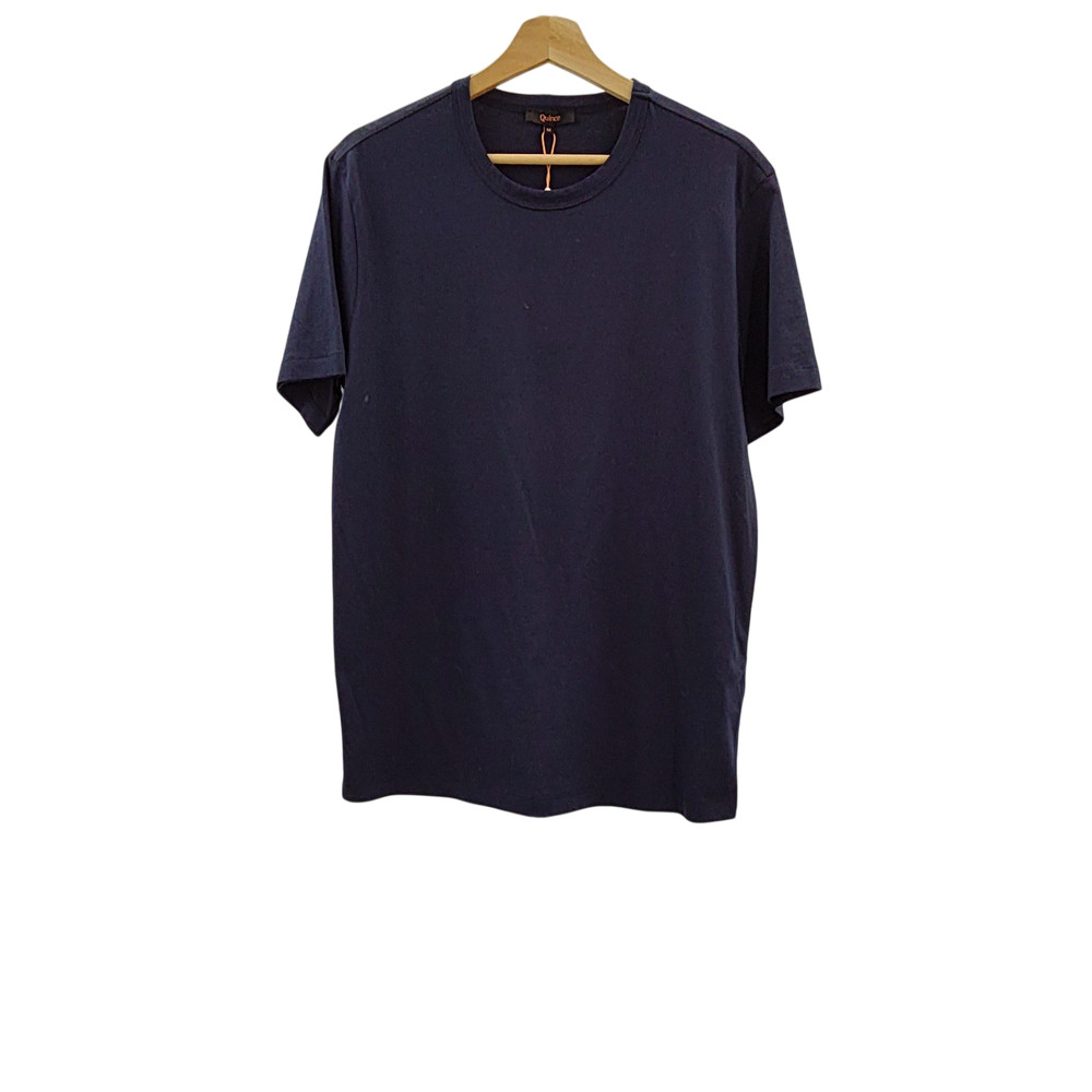 Quince Men 100% Pima Cotton Luxe Touch Tee Sleeved Top Blue M