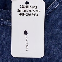 Colortone Men’s Size XL Navy Washed Bull City Graphic Long Sleeve T-Shirt NWT
