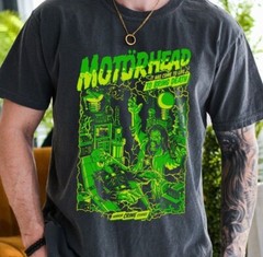 Motorhead Horror Crime Stories T-Shirt on Vintage Black Comfort Colors 1717 Tee