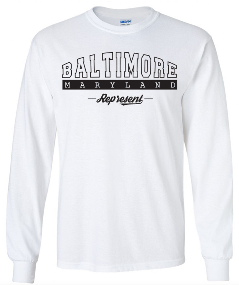 Baltimore Maryland T-Shirt Long Sleeve Graphic tee