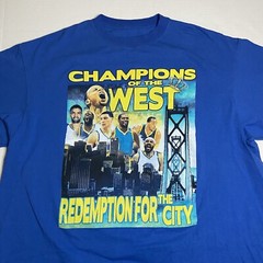 Golden State Warriors NBA Champion Shirt Rap Tee Men XL Steph Curry Kevin Durant