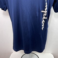 Champion T Shirt Men’s Large Short Sleeve Crew Neck Athletic Polyester Spell Out