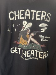 Combat Iron (Cheaters Get Heaters) Black Athletic Fit XL 60/40 Cotton-Poly Blend