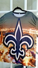 New 3d Digital Print New Orleans Saints T-Shirt MEDIUM USA SELLER FAST SHIP 24HR