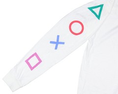PlayStation Men’s Console Controller Button s Long Sleeve T-Shirt Adult
