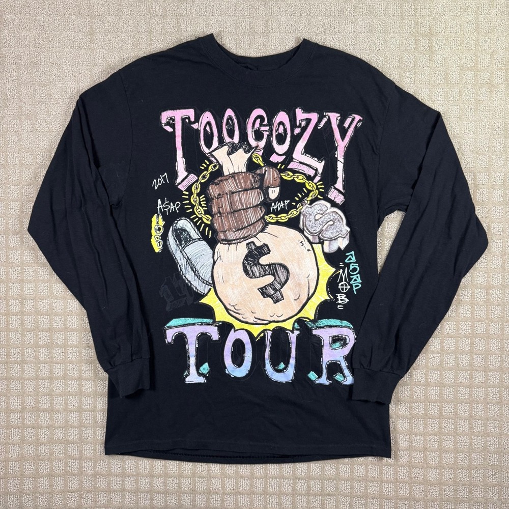 ASAP Mob Too Cozy Tour 2017 Long Sleeve T Shirt Size Medium