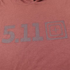NEW 5.11 Tactical Shirt Mens XL Red Hooded Long Sleeve Hoodie Graphic Logo Tee