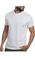 Men’s T-Shirt Short Sleeve Casual Solid Color Crew Neck Slim T-Shirt 100% Cotton