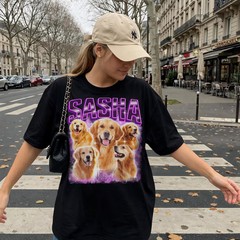Custom Dog Photo Comfort Tee Personalized Pet Picture Shirt