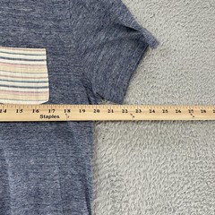 Marine Layer Shirt Mens Medium Blue Re-Spun Stripe Pocket Tee Soft Lightweight