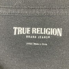 True Religion Jeans Shirt Adult Large Black Puff Metallic Graphic Tee Fashion