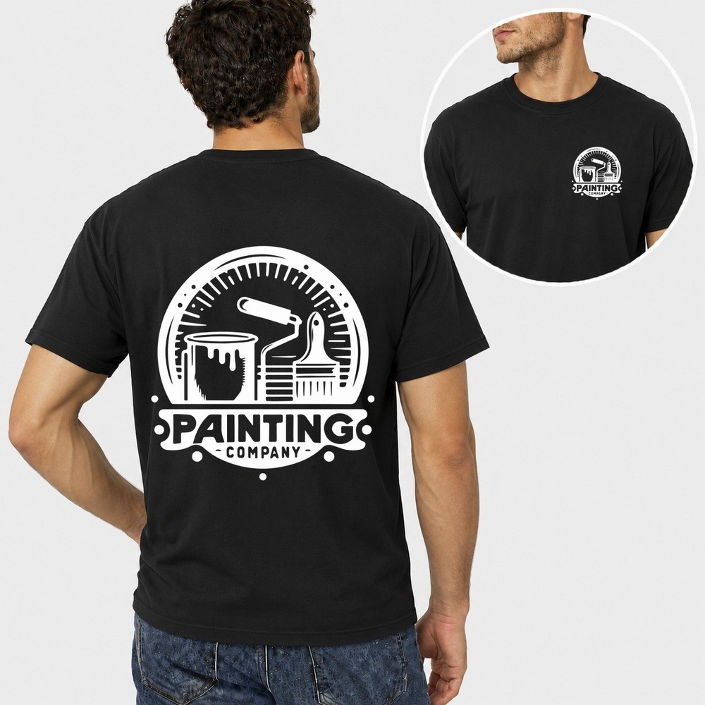 Mens Personalised Work T Shirt Custom Trade Company Logo Plumber Mechanic Top UK