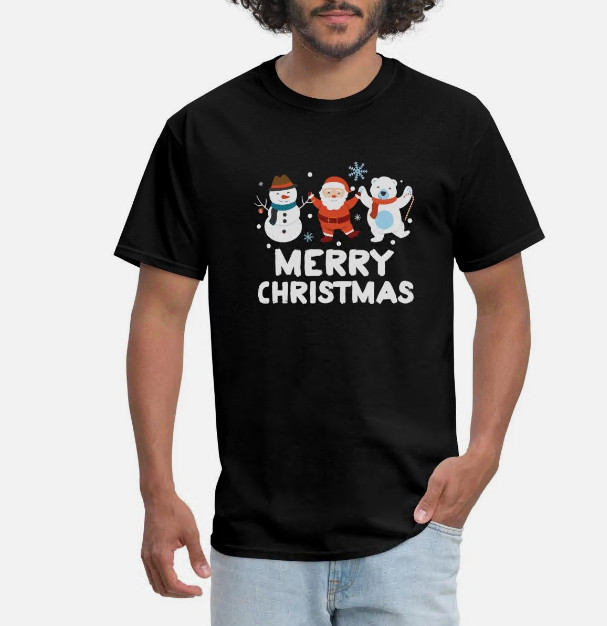 Merry Christmas Football Snowman Holiday Sports Unisex T-Shirt