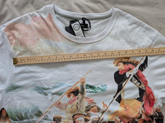 AKOO Men’s 4XL White Graphic T-Shirt NWT Shark Boat Print Short Sleeve Tee