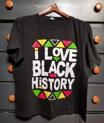 I Love Black History Vintage Distressed Grunge Graphic T Shirt XL Oversized Fit