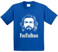 Andrea Pirlo Fear The Beard Italia Italy Azzuri T Shirt