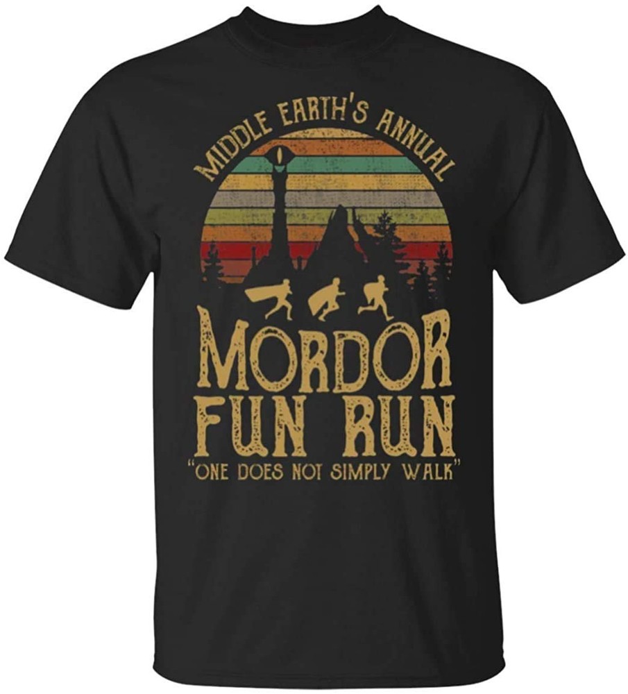 Lontse Middle Earth’s Annual Mordor Fun Run one Does not Simply Walk T-Shirt for