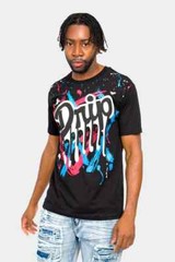 Victorious Men’s Casual Splatter Drip Too Hard Graphic T-Shirt TS7451 TS7447