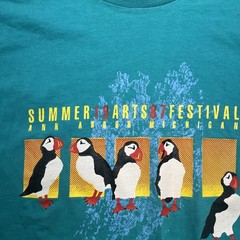 80’s Vintage T Shirt XL Art Festival Ann Arbor MI 1987 Single Stitch Penguins