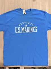 USMC “U.S. MARINES” Blue T-Shirt – Size XL / X LARGE – by MV Sport – NWT!