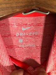 Nike Dri Fit Tee Shirt Mens Extra Large Stretch Red Collar Short Sleeve XL Soft