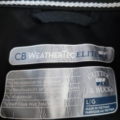 Cutter & Buck Men’s Black L WeatherTec Elite Moisture-Wicking Tee