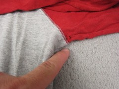 Vintage Buckle Shirt Adult Large Gray Red USA Made Baseball Raglan Single Stitch
