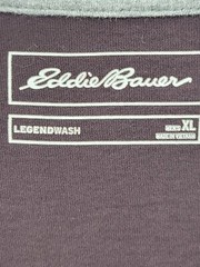 Eddie Bauer Shirt Mens XL Brown Crew Neck Long Sleeve Casual Outdoor Cotton