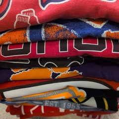 10 Sports T-Shirt Bundle MLB NFL NBA NHL Mixed Teams Sizes Tees Reseller Lot