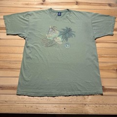 Vintage 90s GAP Kenya Safari Travel Stamp Map Nature Graphic T-Shirt USA – XL