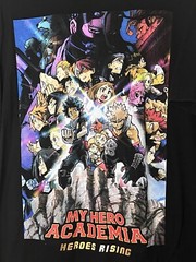 My Hero Academia Shirt Mens XL Black Heroes Rising Anime Manga Short Sleeve