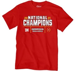Blue 84 Ncaa Officially Licensed Georgia Bulldogs National Champs T-Shirt