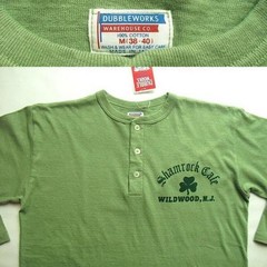Shamrock 7-Sleeve Henry Neck T-Shirt US Cotton Wearhouse S Japan