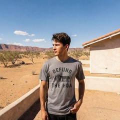 Mens Defund The HOA T Shirt Funny Home Owners Joke Tee For Guys
