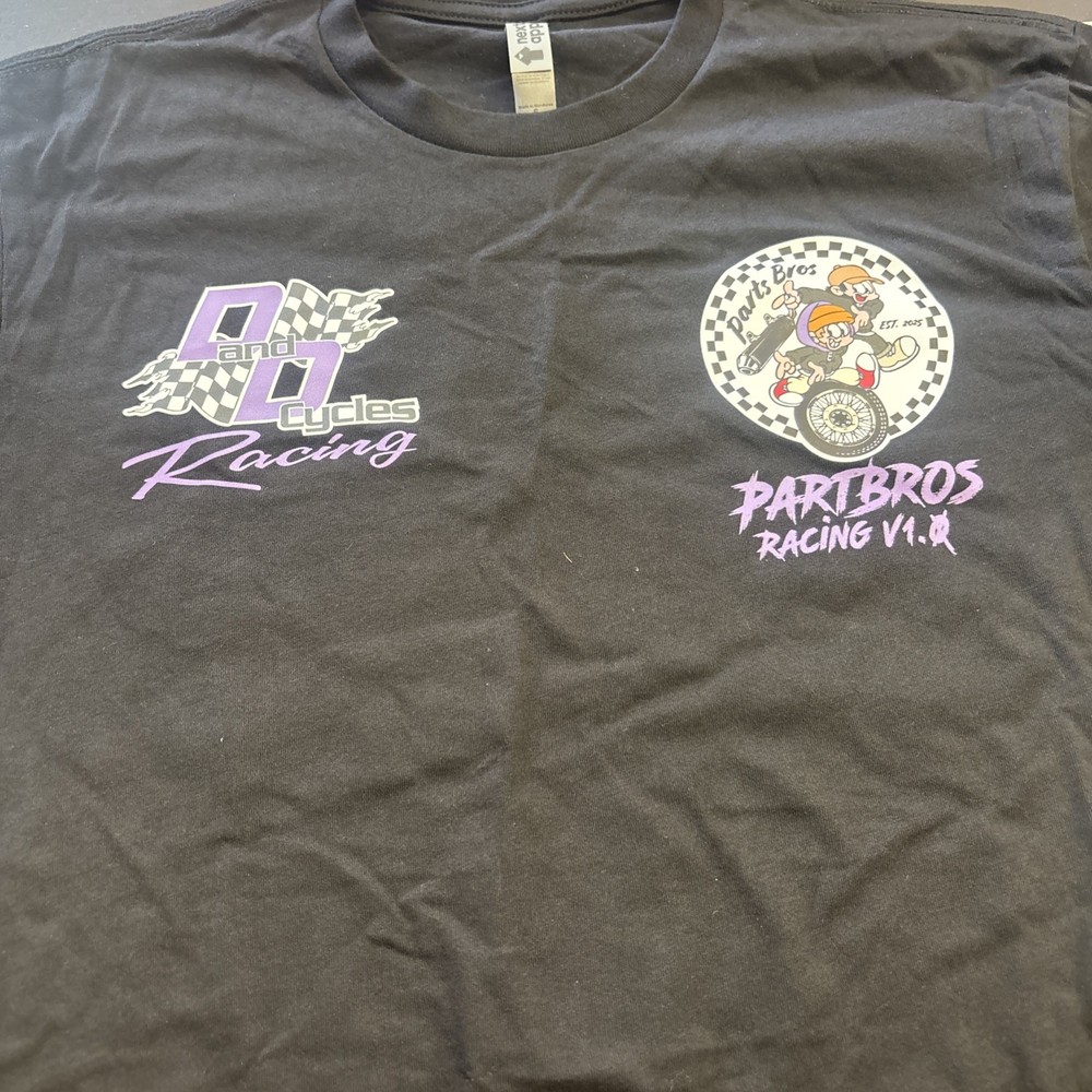Purple Reign PartsBros Racing D&D Cycles V1.0 Team Shirt Size S